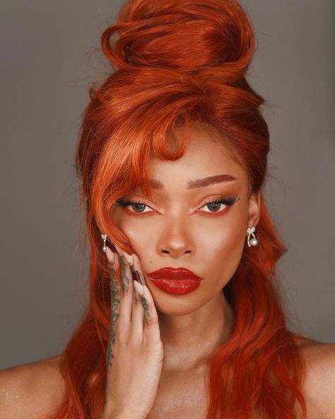 E Girl Makeup, Creative Hairstyles, Haircuts For Long Hair, Hair Life, Hair Reference, Orange Hair, Rainbow Hair, Ginger Hair, Hair Color For Black Hair