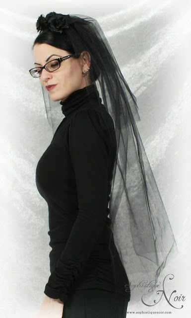 Gothic veil Gothic Veil, Under The Veil, Tulle Veil, Tulle Veils, Goth Beauty, Black Tulle, Black Veil, Gothic Girls, Wedding Veil