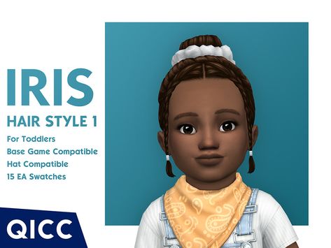 The Sims Resource - Iris Hair Style 1 Sims 4 Toddler, Sims 4 Downloads, High Bun, Sims Community, Electronic Art, Maxis Match, The Sims Resource, Sims Resource, The Sims 4