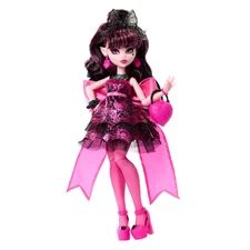 Ball Party Dress, Black Corsage, Draculaura Doll, Monster High Draculaura, Chocolate Fountain, Glam Aesthetic, Pink Tights, Ball Party, Monster High Characters