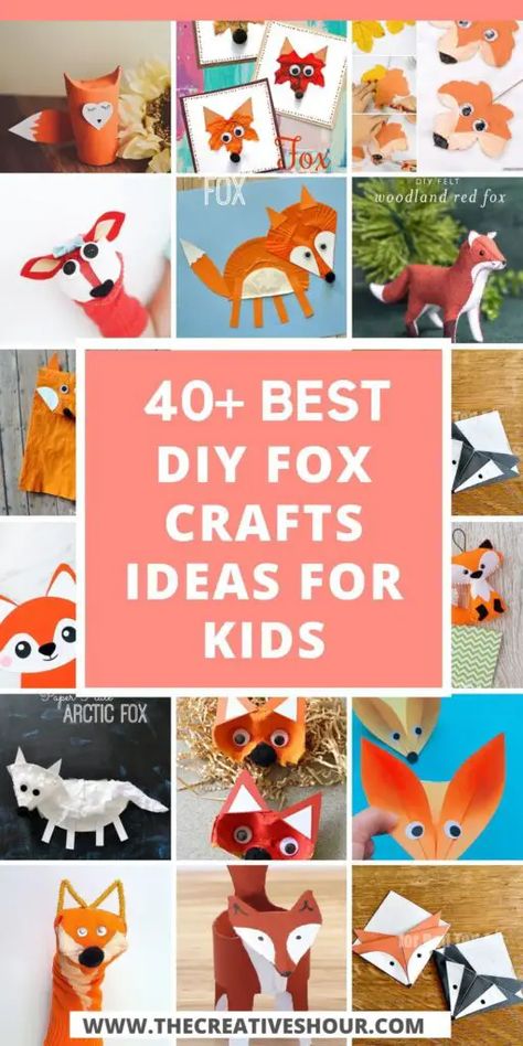 31 Cute and Easy DIY Fox Crafts For Kids To Enjoy Diy Fox Decor, Fox Crafts For Toddlers, Red Fox Craft, Fox Craft Preschool, Fox Crafts For Kids, Boys Activities, Kingdom Vbs, Fox Birthday Party, Crafts Ideas For Kids