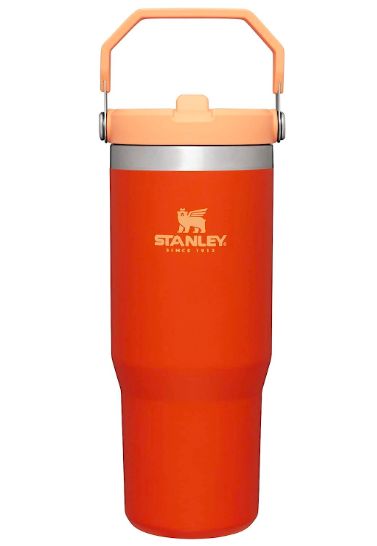 Stanley Cup Tigerlily, Stanley Cup With Straw, Tigerlily Stanley Cup, Coral Stanley Cup, Orange Stanley Tumbler, Stanley Water Bottle, Stanley Iceflow, 24 Birthday, Stanley 30 Oz. Iceflow Tumbler With Flip Straw