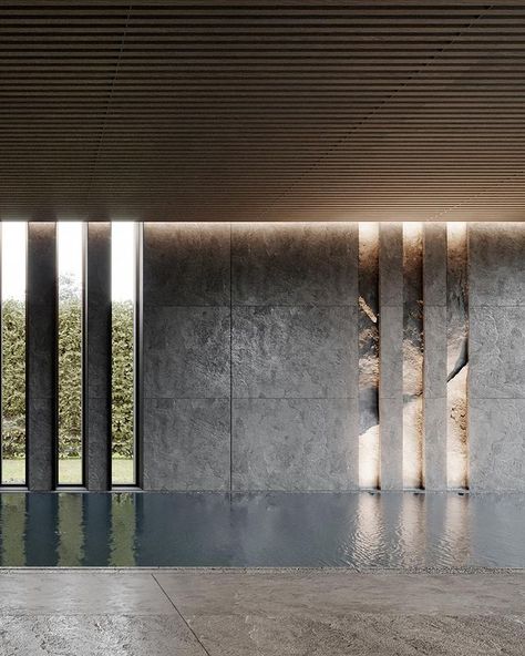 YODEZEEN (@yodezeen_architects) • Instagram photos and videos Spa Architecture, Pool Design Modern, Underground Pool, Indoor Pool House, Indoor Swimming Pool Design, Indoor Pool Design, Luxury Bathroom Master Baths, Modern Spa, Spa Interior Design