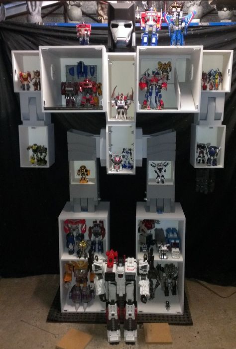 Metroplex Transformers custom display furniture Transformers Display Ideas, Transformers Collection Display, Transformers Room Decor, Transformer Bedroom Ideas, Transformers Bedroom Ideas, Transformers Bedroom Ideas Boys, Metroplex Transformers, Transformers Display, Transformers Bedroom