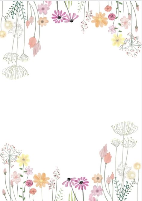 Wildflower Template, Wildflower Background, Wildflower Invitation, Watercolor Flower Background, Floral Invitations Template, Flower Graphic Design, Cute Flower Wallpapers, Fairy Birthday, Flower Party