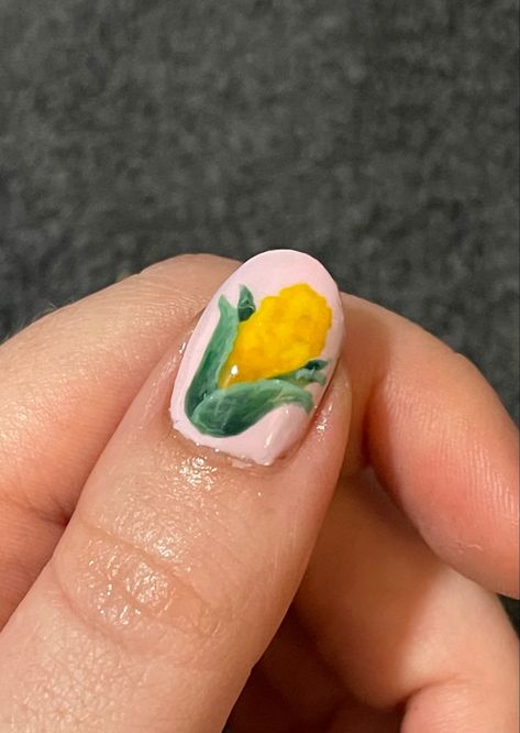 Corn Nails Art, Corn Nail Art, Corn Nails, Its Corn, Ears Of Corn, Chic Nails, Green Nails, Stylish Nails, Summer Nails