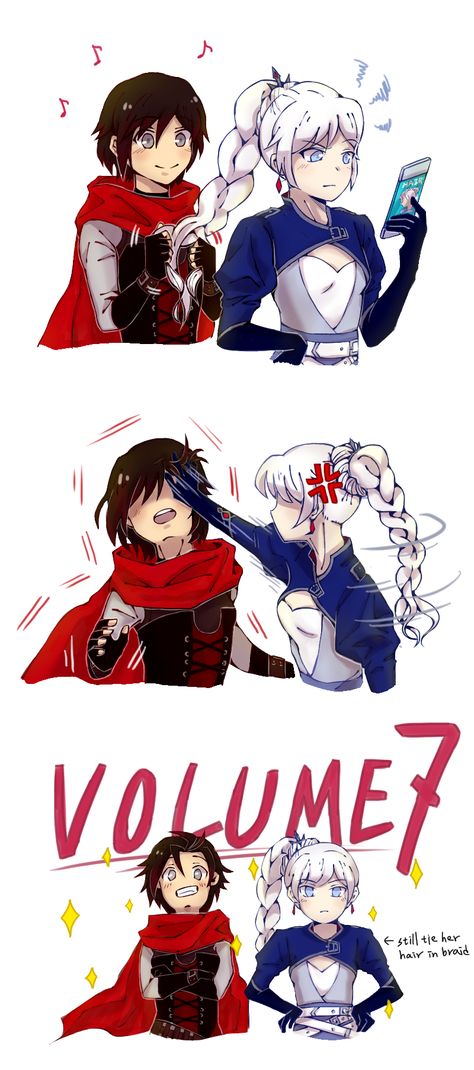 Weiss X Ruby Yuri, Rwby Ruby X Weiss Fanart, Rwby Weiss X Ruby, Ruby X Weiss, Rwby White Rose, Rwby Weiss, Gifs Anime, Rwby Funny, Rwby Volume