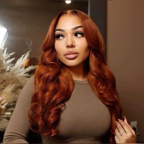 Ginger Hair On Light Skin, Dark Ginger Hair, Hair Ginger, Exotic Hairstyles, Beige Hair, Protective Hairstyles Braids, Cool Braid Hairstyles, Human Virgin Hair, Hair Laid