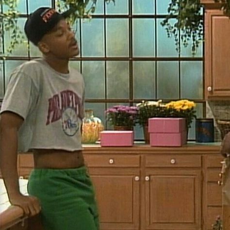 Will Smith Crop Top, 90s Will Smith, Fresh Prince Of Bel Air Outfits, Fresh Prince Outfits, Magazine Publication, Princes Fashion, Makeup 90s, Emo Anime, Fresh Prince Of Bel Air