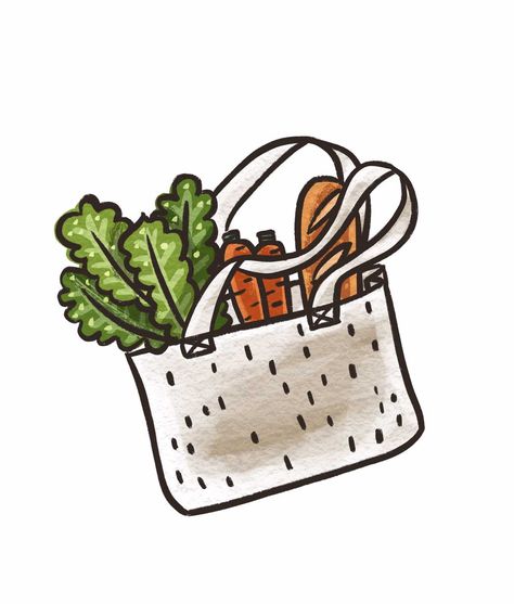 Vegetables, carrot, Digital drawing, digital illustration, shopping bag, grocery bag illustration, line art, procreate art, object illustration, bag illustration, food illustration, vietnamese illustrator, ve minh hoa, tranh minh hoa Grocery Bag Illustration, Grocery Bag Drawing, Grocery Drawing, Shopping Bag Drawing, Shopping Bag Illustration, Vegetables Wallpaper, Bag Doodle, Vegetables Drawing, Fruit Doodle