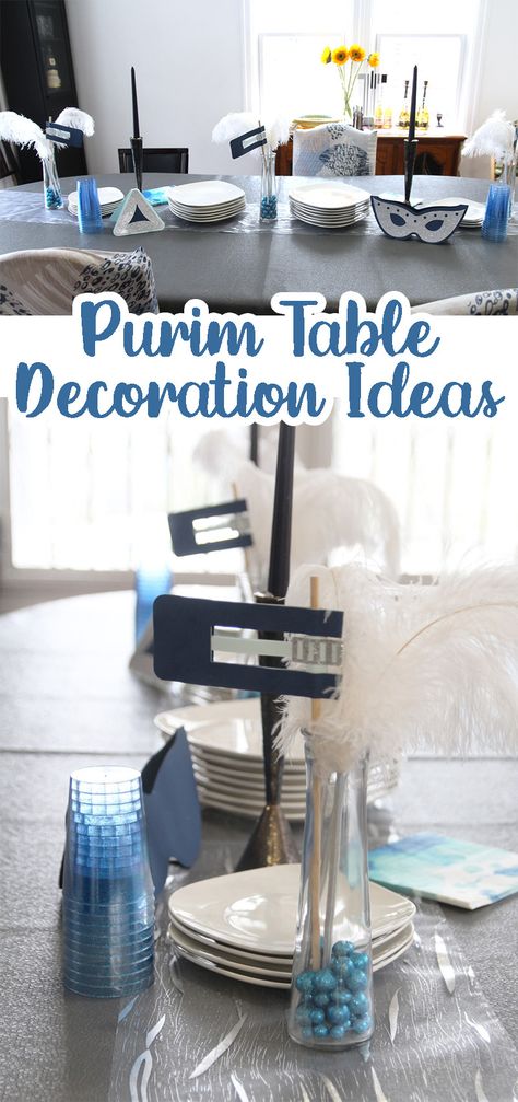 Purim Tablescape + Decoration Ideas Purim Tablescapes, Purim Decorations Ideas, Purim Traditions, Purim Decorations, Feast Of Purim, Dollar Tree Plates, Purim Ideas, Purim Party, Central Table