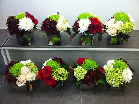 hydrangeas and red roses centerpieces | Festive Centerpieces- Red and White Roses, Green Hydrangea, Green ... Roses Centerpieces, Red Roses Centerpieces, Hydrangea Green, Moss Centerpieces, Family Lounge, Derby Ideas, Festive Centerpieces, Floral Business, Rose Centerpieces