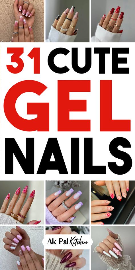 Explore these gel nails for a fresh, pretty look that suits every season and occasion. Whether you prefer short, almond, or long nails, try versatile gel nail designs that range from subtle French tips to bold color patterns like pink, red, green, black, or maroon nail color. Perfect for autumn, spring, summer, or winter, these trendy seasonal gel nails inspire chic gel nail art ideas for weddings, bridal events, or even Christmas gatherings. Gel Nails Tips Ideas, Pretty Gel Nail Ideas, Gel Dip Nails Designs, Short Nails Almond, Gel Nail Art Ideas, With Acrylic Nails, Acrylic Nails Glitter, Maroon Nail, Gel Nail Ideas