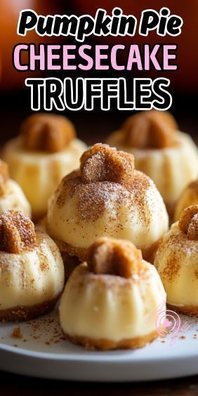 Get ready to indulge in the flavors of fall with these Easy Pumpkin Pie Cheesecake Truffles. These bite-sized delights combine the rich, creamy taste of pumpkin pie with the smoothness… Easy Pumpkin Pie Cheesecake, Pumpkin Cheesecake Truffles, Pumpkin Pie Truffles, Cheesecake Truffles Recipe, Peach Pound Cakes, Delicious Cheesecake Recipes, Cheesecake Truffles, Easy Truffles, Pumpkin Pie Cheesecake