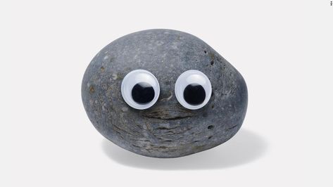 Rock Boulder, Ha Ha Ha, Googly Eyes, Bluetooth Headset, A Rock, Auction