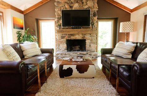 Cowhide pillows