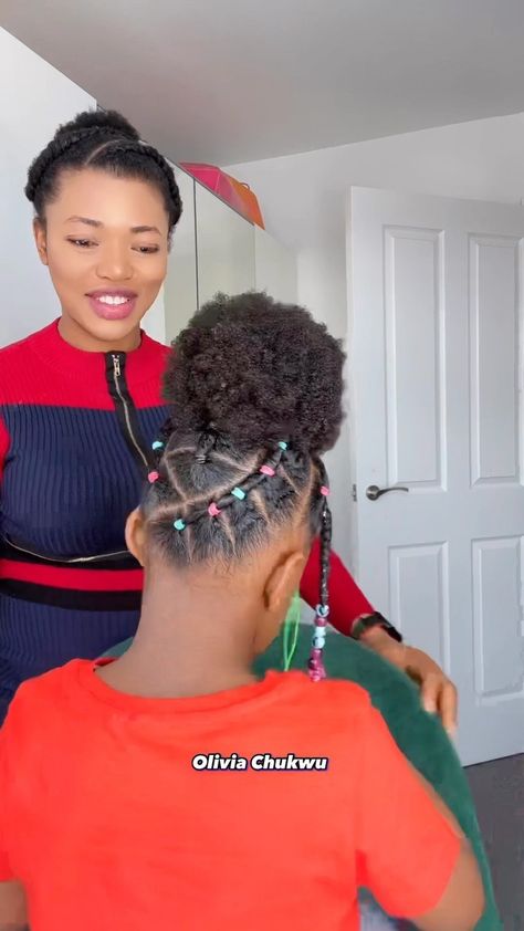 Rubber band hairstyle with @munachimso_chukwu More detailed videos on Facebook: Hair Tutorials Youtube: Olivia Chukwu #kidshairstyles… | Instagram Olivia Ogesam, Olivia Chukwu, Afro Hairstyles For Kids, Rubber Band Hairstyle, Band Hairstyles, Rubber Band Hairstyles, Jasmine Hair, Eva Hair, Lil Girl Hairstyles