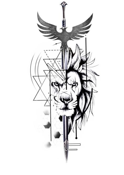 Tattoo Designs Lion, Mori Tattoo, Geometric Lion Tattoo, 42 Tattoo, Geometric Line Tattoo, Unique Tattoos For Men, Designs Quotes, Geometric Lion, Lion Head Tattoos