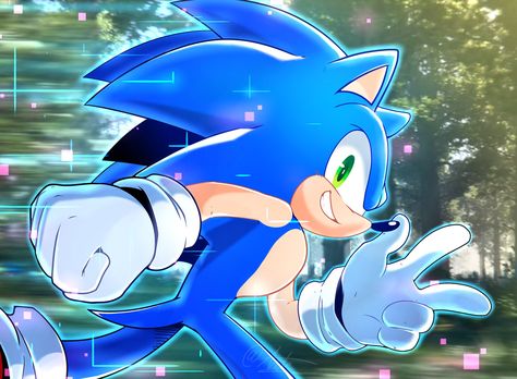 Sonic Frontiers Art, Sonic Frontiers Fanart, Sonic The Hedgehog Fanart, Sonic Idw, Sonic Frontiers, Sonic Fanart, Hedgehog Movie, Japanese Video Games, Fire Image