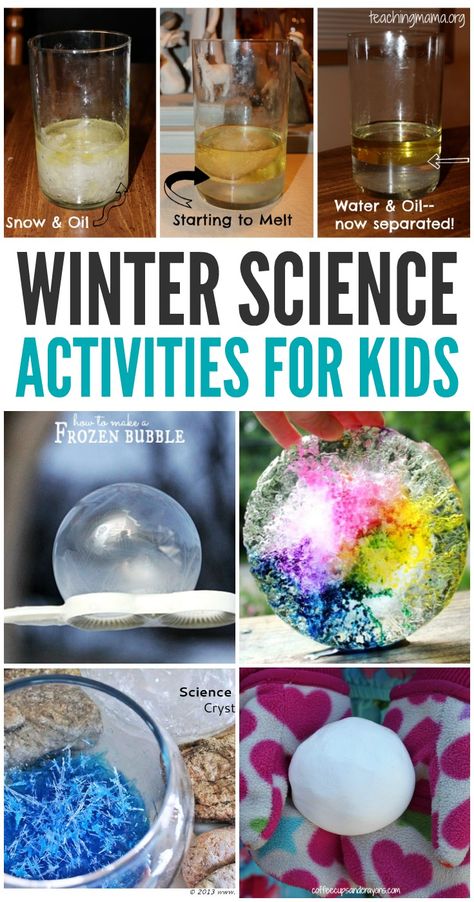 Fun Winter Science Activities for Kids - Kreative in Life Preschool Winter Science, Stem Winter, Winter Science Activities, Outdoor Science, Boys Activities, Why I Teach, Winter Science Experiments, Winter Science, Activities To Do With Kids