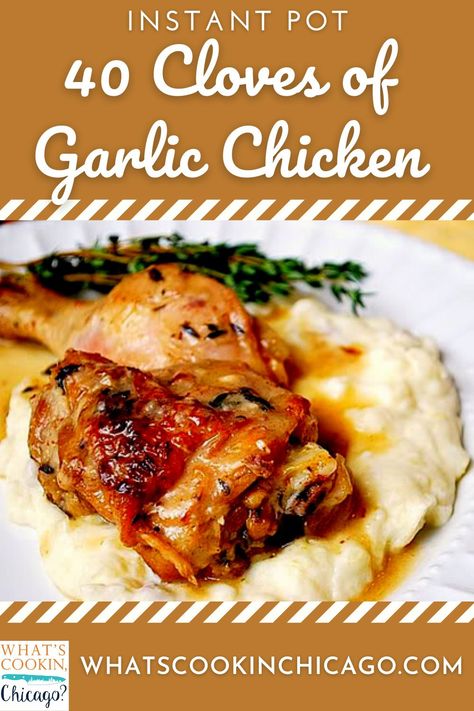 40 Cloves Of Garlic Chicken, Chicken Pressure Cooker, 40 Clove Garlic Chicken, Pressure Cooker Recipes Chicken, Garlic Chicken Recipe, Pressure Cooker Recipe, Pressure Cooking Recipes, Garlic Chicken Recipes, Garlic Recipes