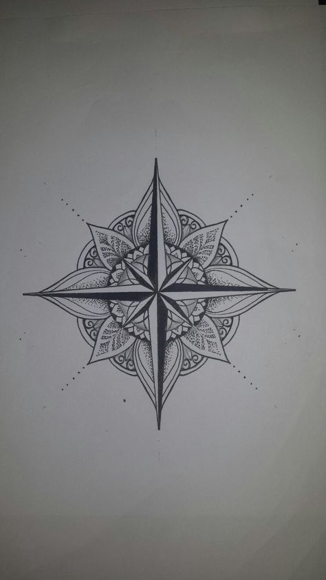 Boho Compass Tattoo, Mandala How To Draw, Mandala Compass Tattoo, Mandala Compass, Simple Compass Tattoo, Simple Compass, Draw Tattoo, Bestie Tattoo, Trendy Tattoo