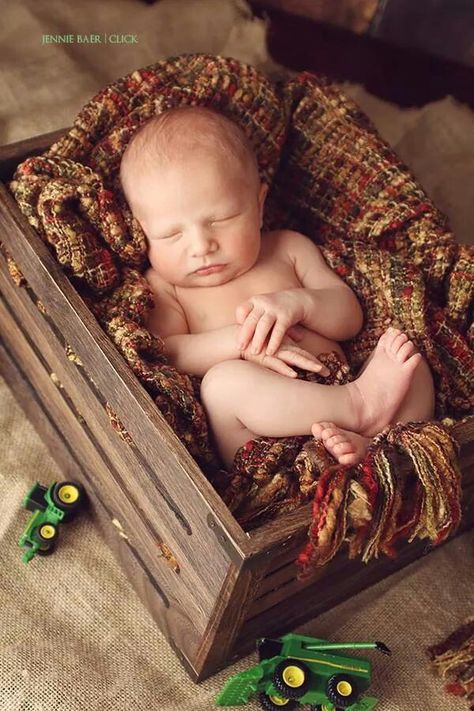 Construction Newborn Pics, Newborn Farm Pictures, Western Newborn Pictures, Farm Theme Newborn Pictures, Newborn Cowboy Photoshoot, Cowboy Newborn Photos, Newborn Photography Farm Theme, Spring Picture, Babies Photography