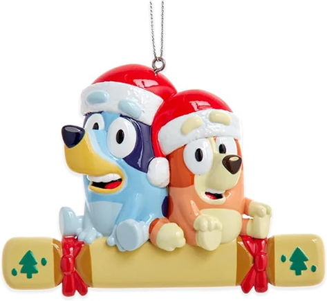 Kurt Adler BL2231 Festive Bluey & Bingo Blue and Red 3 Inch Resin Hanging Christmas Decoration Ornament Bluey Bingo Christmas, Sister Christmas Ornaments, Bingo Christmas, Resin Paint, Bluey And Bingo, Bluey Bingo, Old World Christmas Ornaments, Christmas Cracker, Fun Ornaments