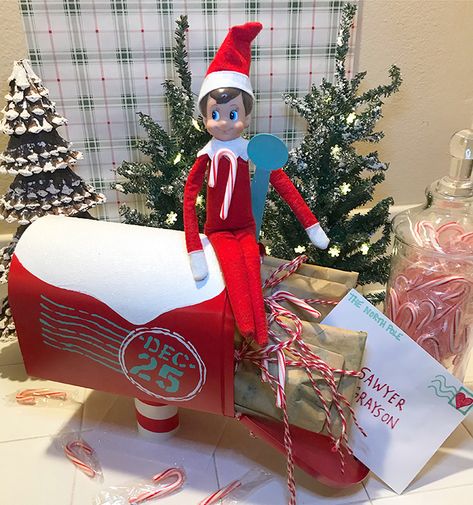 Elf On The Shelf Letters To Santa, Elf On The Shelf Mailbox Ideas, Moving Elf On The Shelf Ideas, Elf On The Shelf Book, Elf For Christmas, Mailbox Diy, Kindness Elf, Diy Elf, Kindness Elves