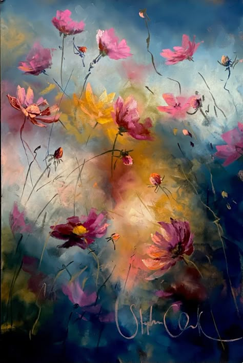 Stephie Clark is creating Soft pastel art | Patreon Soft Pastel Art, Abstract Flower Art, Abstract Flower Painting, Encaustic Art, Impasto Painting, Abstract Flower, Flower Art Painting, Pastel Art, Pastel Painting