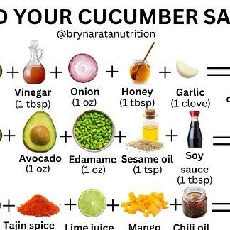 Bryn Arata RDN, LDN on Instagram: "You asked for more cucumber recipes, and here they are! 🥒 

Cucumbers are trending big time, thanks to @logansfewd. Check out these  ideas for your next meal, side dish, or healthy lunch! 

Make sure you save since you will want to try them all! 😊" Yummy Pizza, Chili Mango, Vinegar And Honey, Low Carb Salad, Cucumber Recipes, Asian Foods, Chili Oil, Honey Garlic, Cucumber Salad