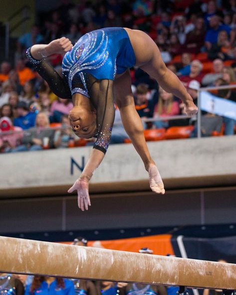 Auburn - Image 59: Trinity Thomas 2020 Gator Gymnastics University of Florida Feb. 14, 2020 - No. 2 Florida 197.875, No. 17 Auburn 194.75 - Florida Gators Florida Gators Gymnastics, Trinity Thomas, African American Culture, Rhythmic Gymnastics Leotards, Female Gymnast, Florida Gators, University Of Florida, Gymnastics Leotards, Rhythmic Gymnastics