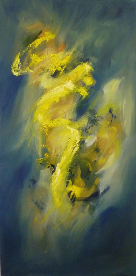 Yellow Dragon, oil on canvas, 18 x 36 inches Dragon Abstract Painting, Dragon Oil Painting, Dragon Sanctuary, Oil Painting Background, Yellow Dragon, Dragon Skin, Paintings Famous, White Dragon, Yellow Art