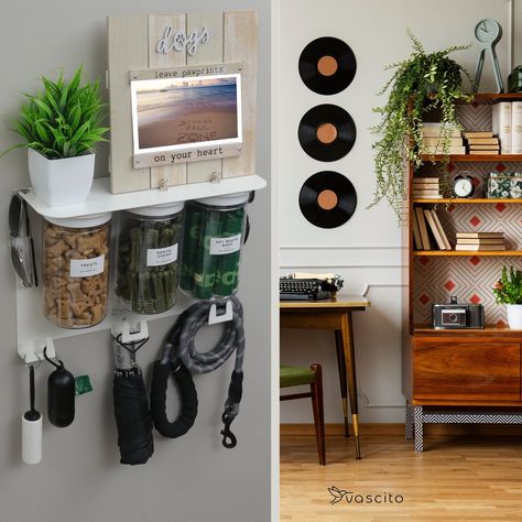 Promote exercise with fun gadgets designed to keep your dog active and engaged. Hook For Dog Leash, Dog Item Storage, Dog Leash Storage Entryway, Dog Organization Station Small Spaces, Bandana Storage, Dog Toy Storage Ideas, Dog Storage Ideas, Dog Decor Ideas, Dog Corner Ideas