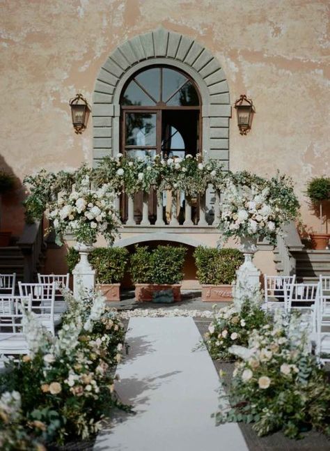 Destination Wedding in Italy | Lisa & Ryan | Villa Mangiacane Villa Mangiacane, Catholic Wedding Traditions, Wedding Edit, Wedding Isles, Wedding In Italy, Wedding Letters, Tuscan Wedding, Cathedral Veil, Family Garden