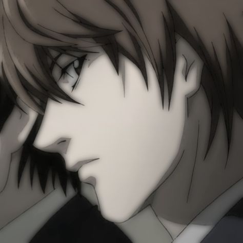 Death note icons Light Yagami Side Profile, Light Yagami Pfp, Manipulative Men, Playlist Pics, Light And Misa, Yagami Light, Light Yagami, Hair Png, Dark Aesthetic