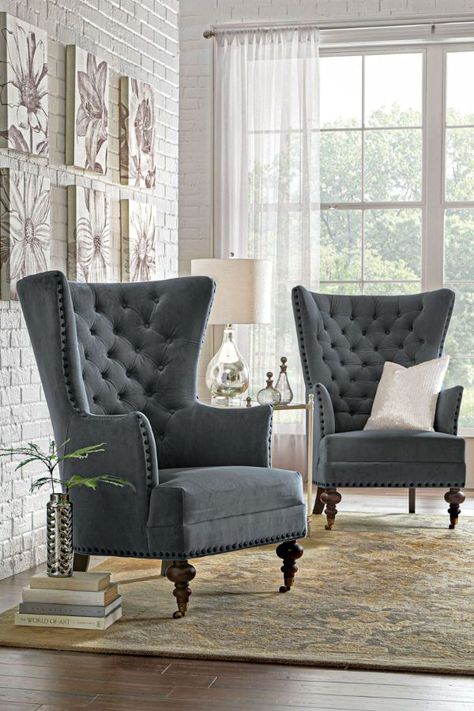 51+ Best living room chairs furniture design ideas for 2020 - Womensays.com Women Blog Furnitur Ruang Keluarga, Living Tv, Dining Room Curtains, Mediterranean Decor, Living Room Accents, Beautiful Living Rooms, Accent Chairs For Living Room, Small Living Room, Living Room Seating