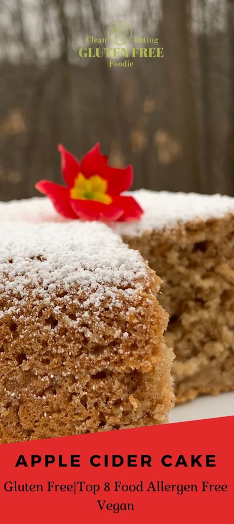 Gluten Free Vegan Cake, Apple Cider Cake, Cider Cake, Vegan Gluten Free Cake, Eating Gluten Free, Cake Gluten Free, Gluten Free Vegetarian Recipes, Vegan Whipped Cream, Make A Cake