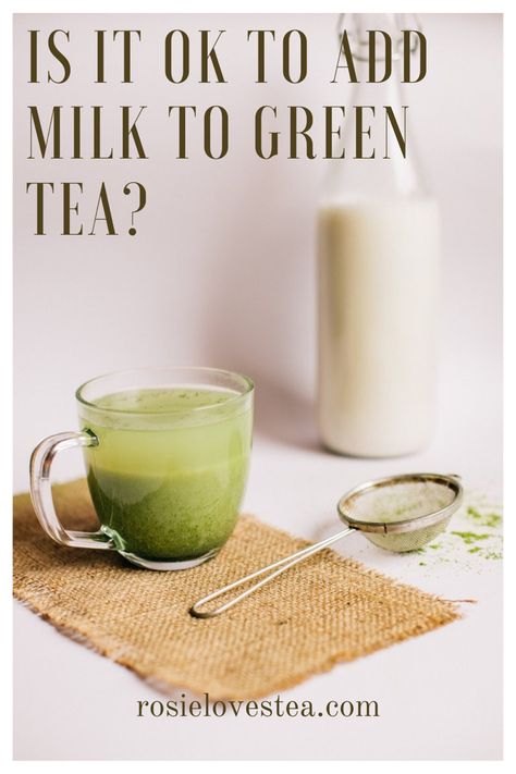 So we know that us Brits love a cuppa with milk, but is it ever acceptable to put milk in green tea? Green Tea With Milk, Best Milk Alternative, Green Tea Latte Recipe, Milk Tea Recipes, English Afternoon Tea, Healthy Milk, Green Tea Bags, Green Tea Latte, Tea Reading