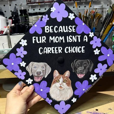 “My name is Rebecca, and I truly thought this day would never come. It took me 6(ish) years, but I am proud to say I finally completed my… | Instagram Mom Graduation Cap, Graduation Cap Toppers, Graduation Cap Designs, Graduation Caps, Fur Mom, Custom Caps, Graduation Cap, Cap Design, My Name Is