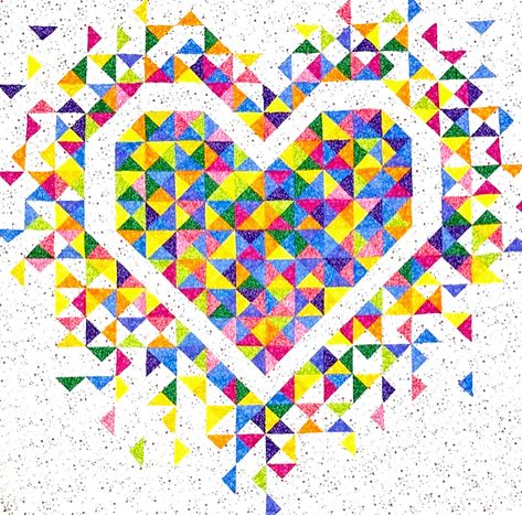 QUILTING: Exploding Heart Quilt Exploding Heart Quilt, Heart Quilt Block, Half Square Triangle, Heart Pin, Heart Quilt, Quilting Ideas, Quilt Block, Quilt Patterns, Image Search