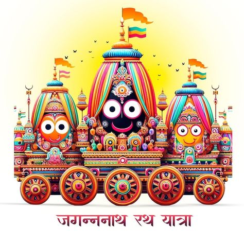 Happy Rath Yatra, Ratha Yatra, Rath Yatra, Hindu Festival, Stationery Templates, Festival Design, Business Card Maker, Flyer Maker, Poster Maker