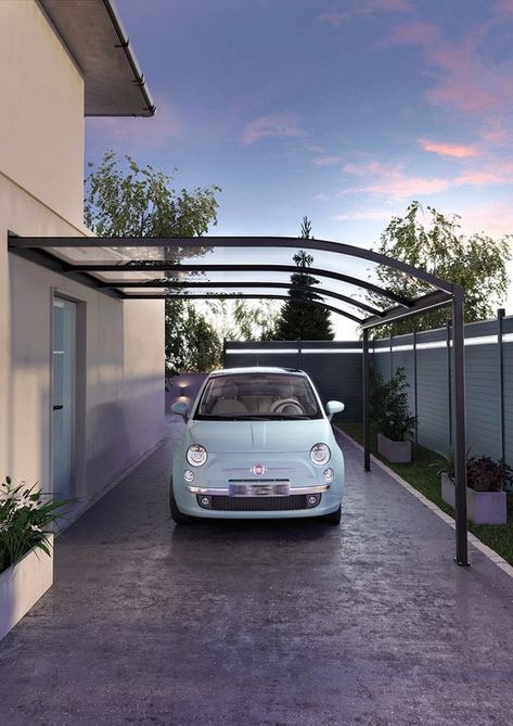 Door Canopy Porch, Car Porch Design, Building A Carport, Modern Carport, Carport Ideas, Car Shed, Pergola Carport, Garage Parking, Carport Garage