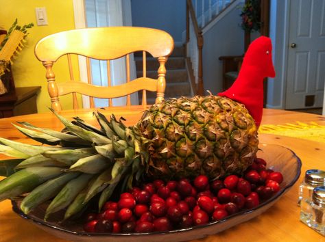 My Pineapple Turkey Centerpiece Pineapple Turkey Centerpiece, Best Roast Turkey Recipe, Apple Turkey Recipes, Cooking The Perfect Turkey, Thanksgiving Turkey Cookies, Fruit Turkey, Best Roasted Turkey, Apple Turkey, Thanksgiving Fruit