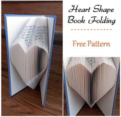 Book Folding Heart Free Pattern Heart Book Folding Pattern Free, Folded Book Art Pattern Free Templates Tutorials, Book Folding Heart, Easy Book Folding Patterns Free, Book Folding Patterns Free Templates Diy, Free Book Folding Patterns Free Templates, Easy Book Folding, Book Folding For Beginners, Reuse Books