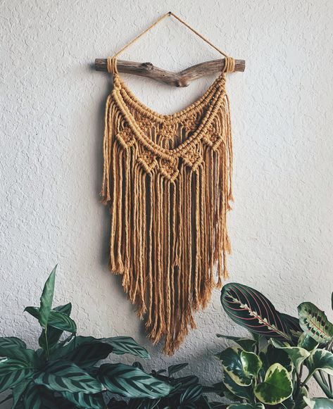 Southwestern Macrame Wall Hanging, Mustard Macrame, Unique Macrame Wall Hangings, Small Macrame Wall Hanging, Macrame Dream Catcher, Small Macrame, Small Wall Hangings, Macrame Boho, Macrame Wall Hanging Diy