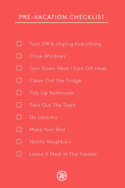 With Thanksgiving down and the holidays rapidly approaching (we're officially in December — this is not a drill, people!), most of us are gearing up to get away yet again in a matter of weeks. But before you take that hard-earned vacation or slightly dreaded but inevitable family trip, there are Vacation Prep, Travel Packing Checklist, Vacation Checklist, Holiday Checklist, Rv Tips, Tropical Travel, Packing Checklist, Packing For A Cruise, Packing Lists