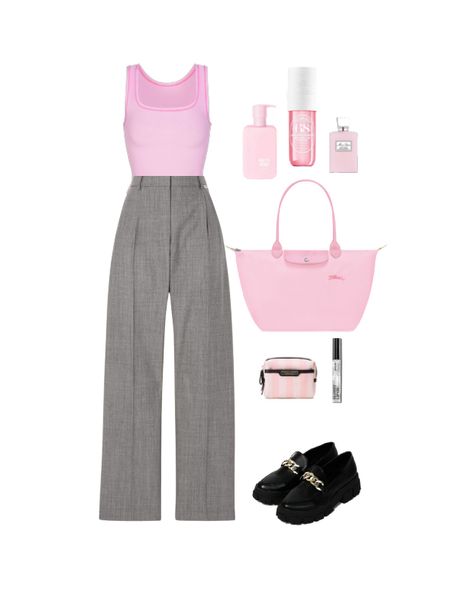 pretty in pink office summer /spring outfit outfit ideas | pretty in pink office summer /spring outfit Pink Summer Outfits, Brazilian Crush, Pink Office, Minimalist Summer, Victoria Secret Makeup, Beauty Creations, Gray Pants, Pink Boho, Outfit Maker