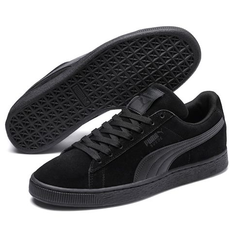 Black Puma, Black Gums, Man Style, Puma Shoes, Pumas Shoes, Suede Shoes, Sneakers Black, Classic Black, Original Box