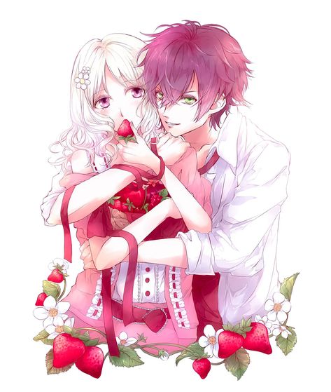 Yui And Ayato, Diabolik, Diabolik Lovers, Fan Art, Anime, Art